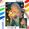 Animation Digital Oil Painting Fairy Forest Girl Diy Handpainted Coloring Painting Home Decoration Gift Wall Art Kits Canvas