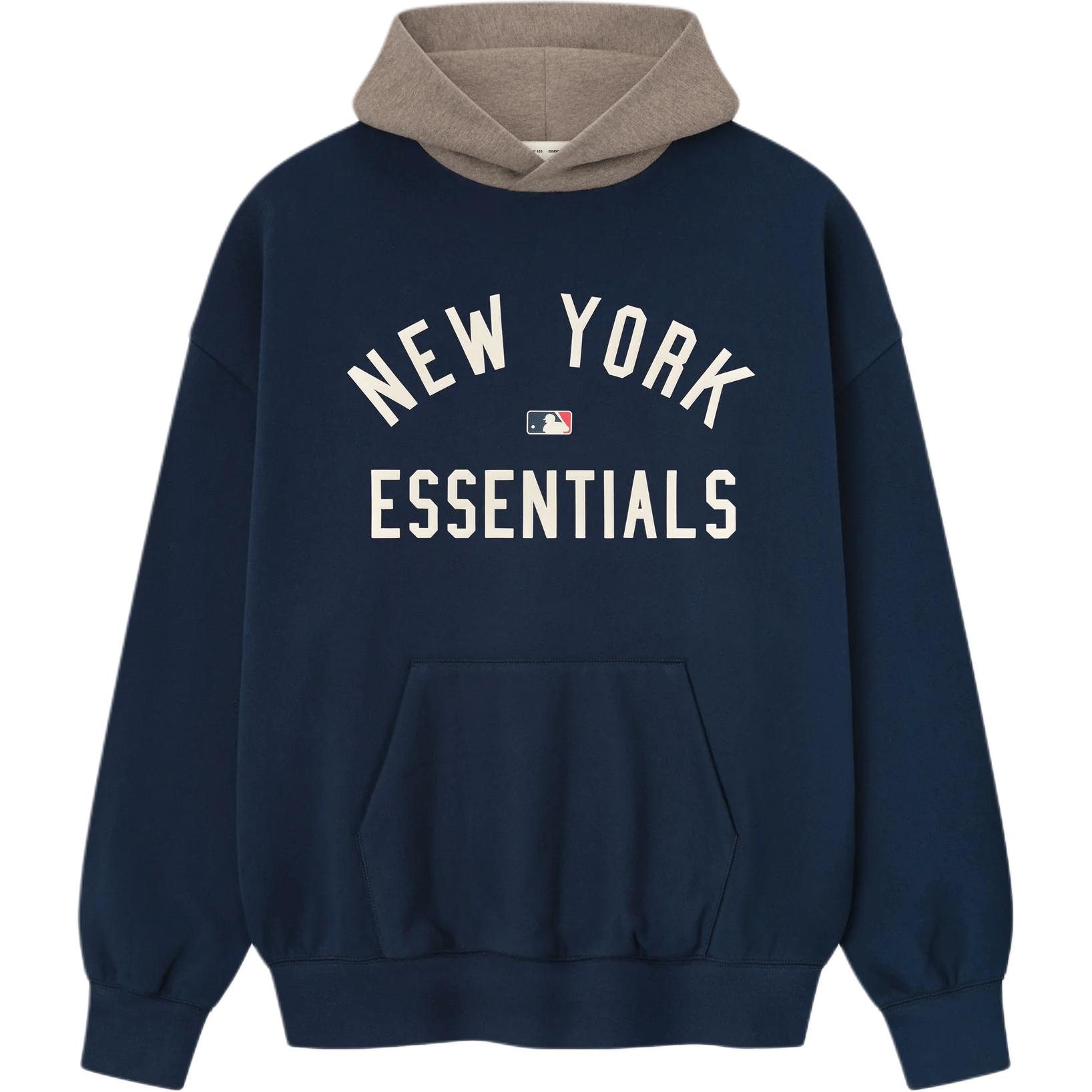 Fear of God Essentials Худи Yankees Sport Темно-синий/Хизер Хоумстед Унисекс Топы Синий 192ML252012F M