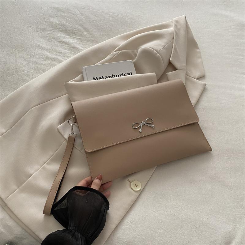 2025 Autumn New High-value Envelope Bag Simple Casual Bow Women's Clutch Bag Small Square Bag