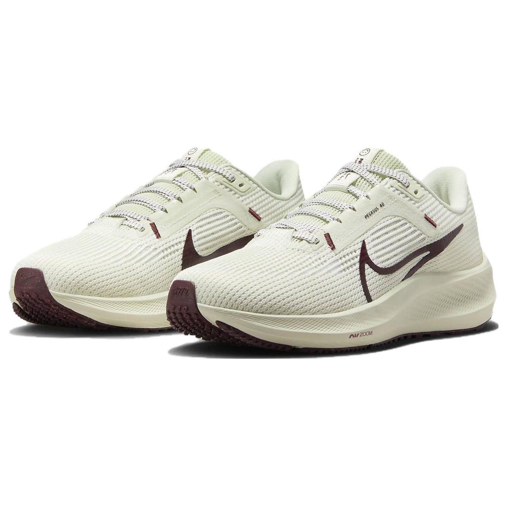 Nike Air Zoom Pegasus 40 Sea Glass Burgundy Women Sneakers Cream White Burgundy-Crush FN7098-020