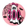 Wooden Pendant Sign Wooden Pink Ghost BOO Door Decor Fall