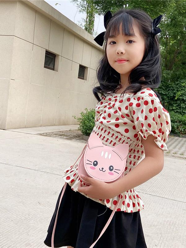 Mini Cute Cartoon Kitten Shoulder Bag – Korean Style Crossbody for Baby Girls