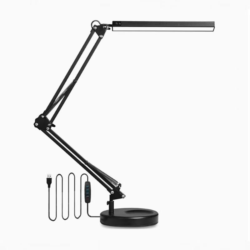 LED Foldable Long Arm Nail Lamp & Eye-Protection Desk Light for Reading & Bedside