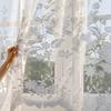 Translucent Window Sheer Curtain Flower Pattern Window Drape  Home Decoration