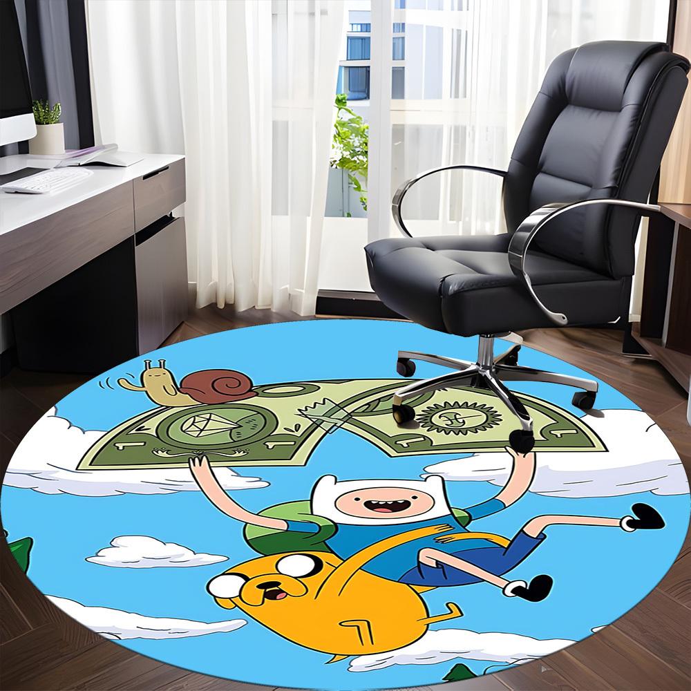 1pc Adventure Time Jake the Dog Office Round Area Rug, Under Office Chairs Bedroom Living Room Home Decor a1022309