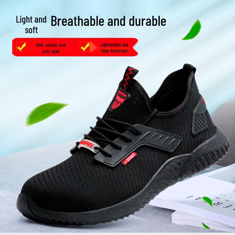 miflame Summer Steel Toe Breathable Safety Work Shoes 36-46