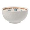 Japanese-Style Retro Relief Bowl Ceramic Small Safflower Soup Bowl Household Large-Capacity Tableware Large Vegetable Bowl Large Fruit Bowl