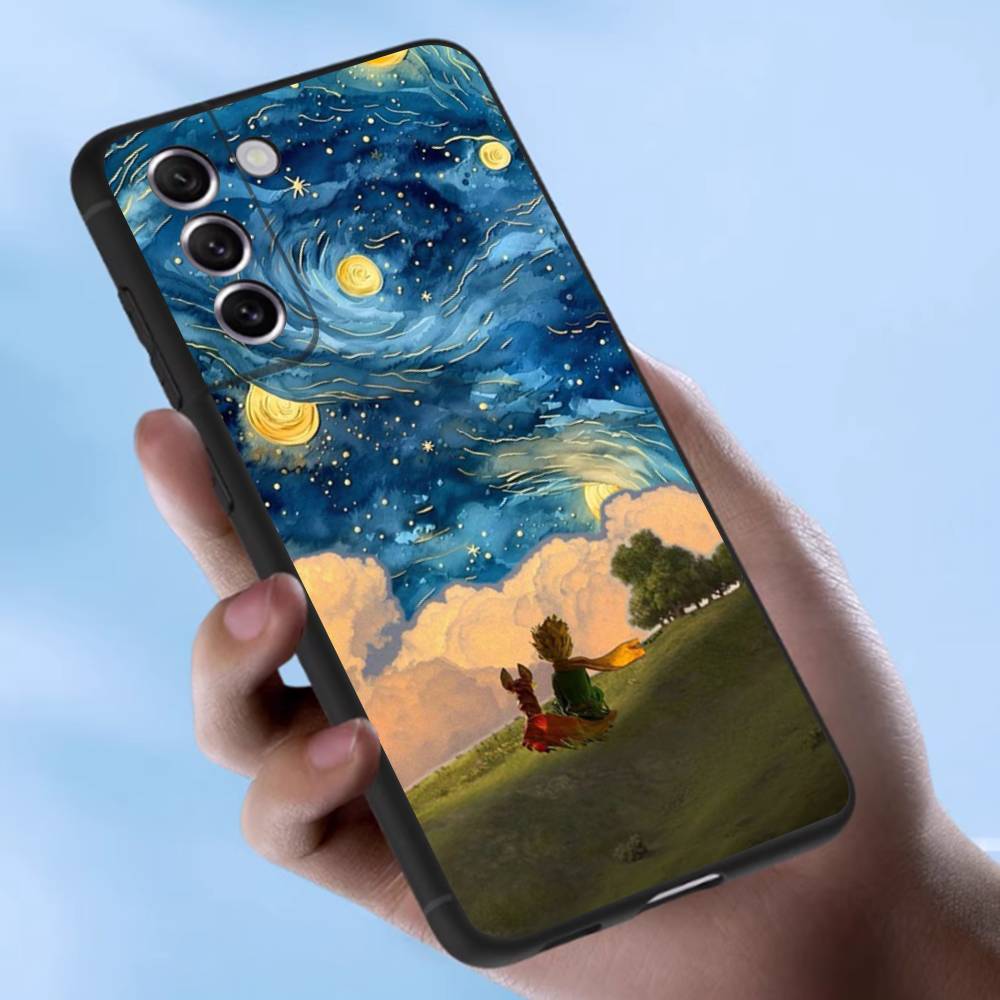 Oil Painting The Little Prince Case For Samsung Galaxy Case S25 S23 S22 S21 S30 S20 S10 Ultra Plus FE TPU Soft Cover