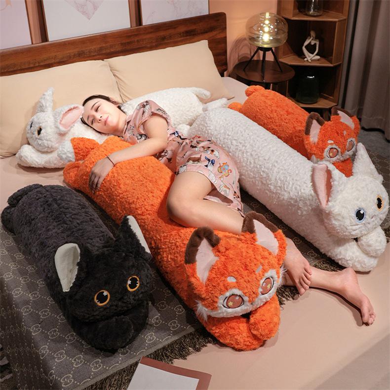Katchi Cute Cartoon Black Cat Long Hugging Pillow