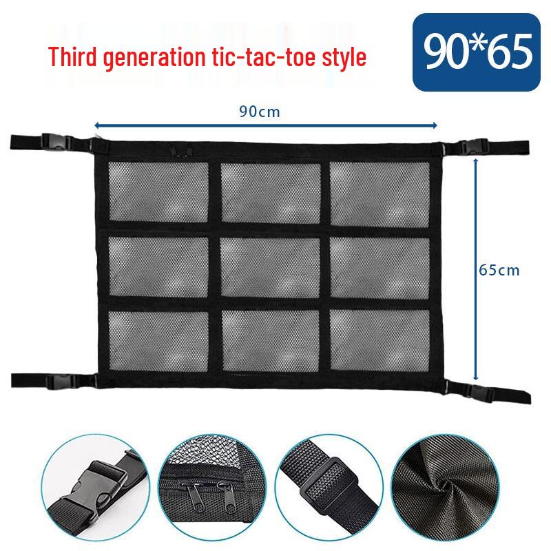 Car Roof Double-Layer Storage Mesh Organizer Bag