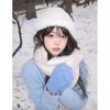 Soft Fuzzy Oversized Scarf Women Winter Warm Thick Acrylic Blend Solid Color Plush Neck Wrap