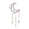 Crystals Suncatcher, Hanging Moon Butterfly Sun Catcher with Glass Prisms for Windows, Healing Crystal Decor for Home, Gift for Christmas Birthday