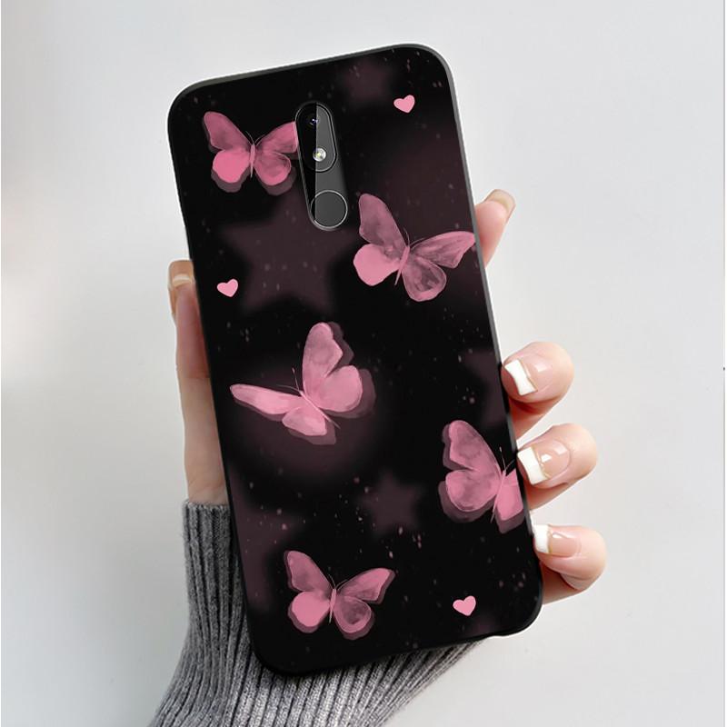 Phone Case For Nokia 3.2 TA-1156 TA-1159 TA-1164 Nokia 4.2 TA-1157 Case Fashion Butterfly Flowers Slim Black Soft Silicone Cover