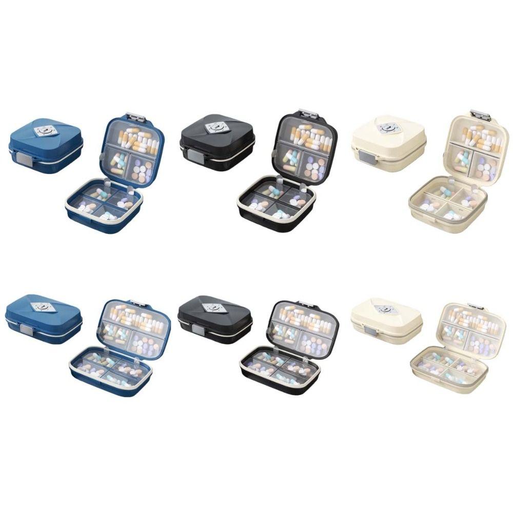 Grids Sealing 7 Grids Pill Box Medicine Tablet Container Mini Jewelry Storage Travel Pill Case Dustproof Plastic