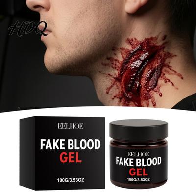 Non Sticky Liquid Blood Halloween Fake Blood Realistic Coagulated Gel/Spray/Paint Special for Actors Effect Makeup Prop Zombie Vampire Cosplay,