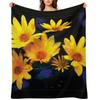 Wild Sunflower Bouquet, Painterly Impression In Rich Soothing Tones Throw Blanket Sofa Anime Christmas Decoration Blankets