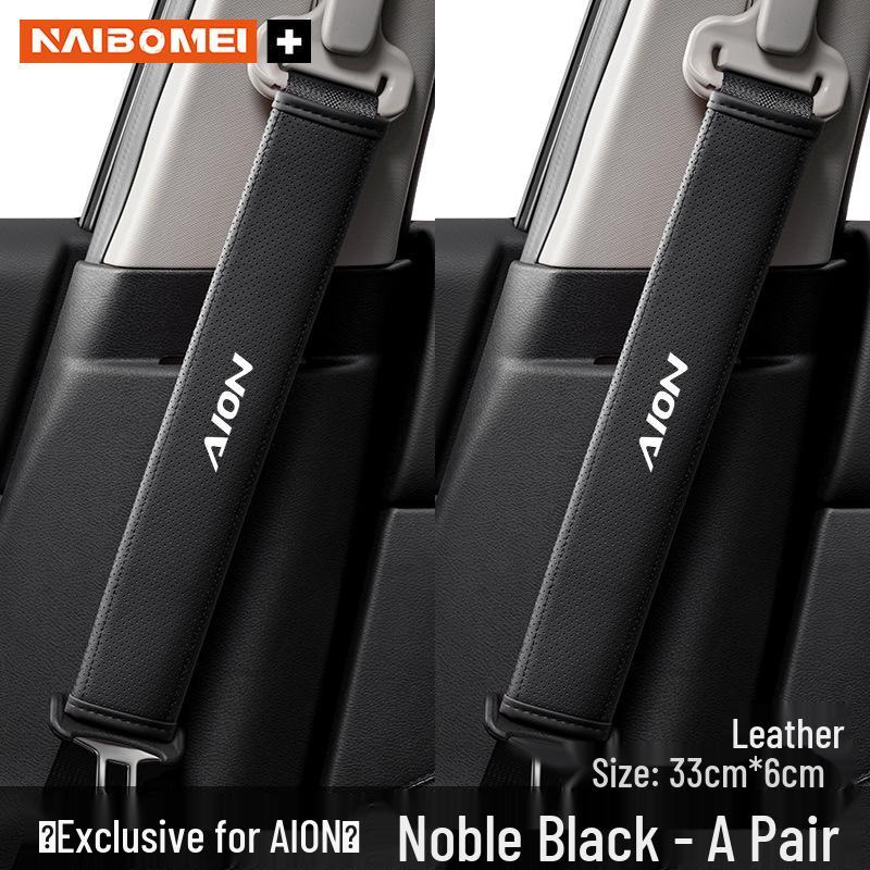 Aion Alons/Y/LX/NV Trumpchi GE3 Leather Car Seat Belt Shoulder Pad - Protective Cover for Interior