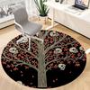 1PC Skull Tree Office Round Area Rug,  Mat Suitable ForOffice, Under Office Chairs Bedroom Living Room Home Decor, Room Deco