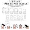 Press On Nails Short French Tip Nails Square Nail Tips Fake Nails False Nails with Design Full Cover Acrylic Nails