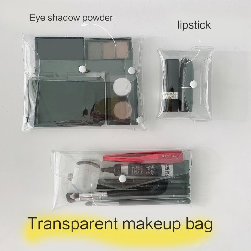 Portable Clear Cosmetic Bag Transparent Makeup Organizer for Travel and Daily Use