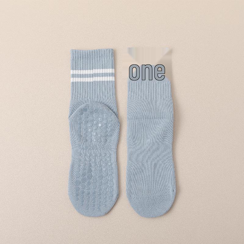 Non-Slip Silicone Yoga & Pilates Socks for Adults - Mid-Calf Length, Ideal for Indoor Sports, Dance, and Fitness Activities