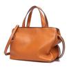 First Layer Cowhide Women's Handbag Simple and Fashionable Boston Genuine Leather One Shoulder Oblique Span Bag Pillow Bag Soft Leather
