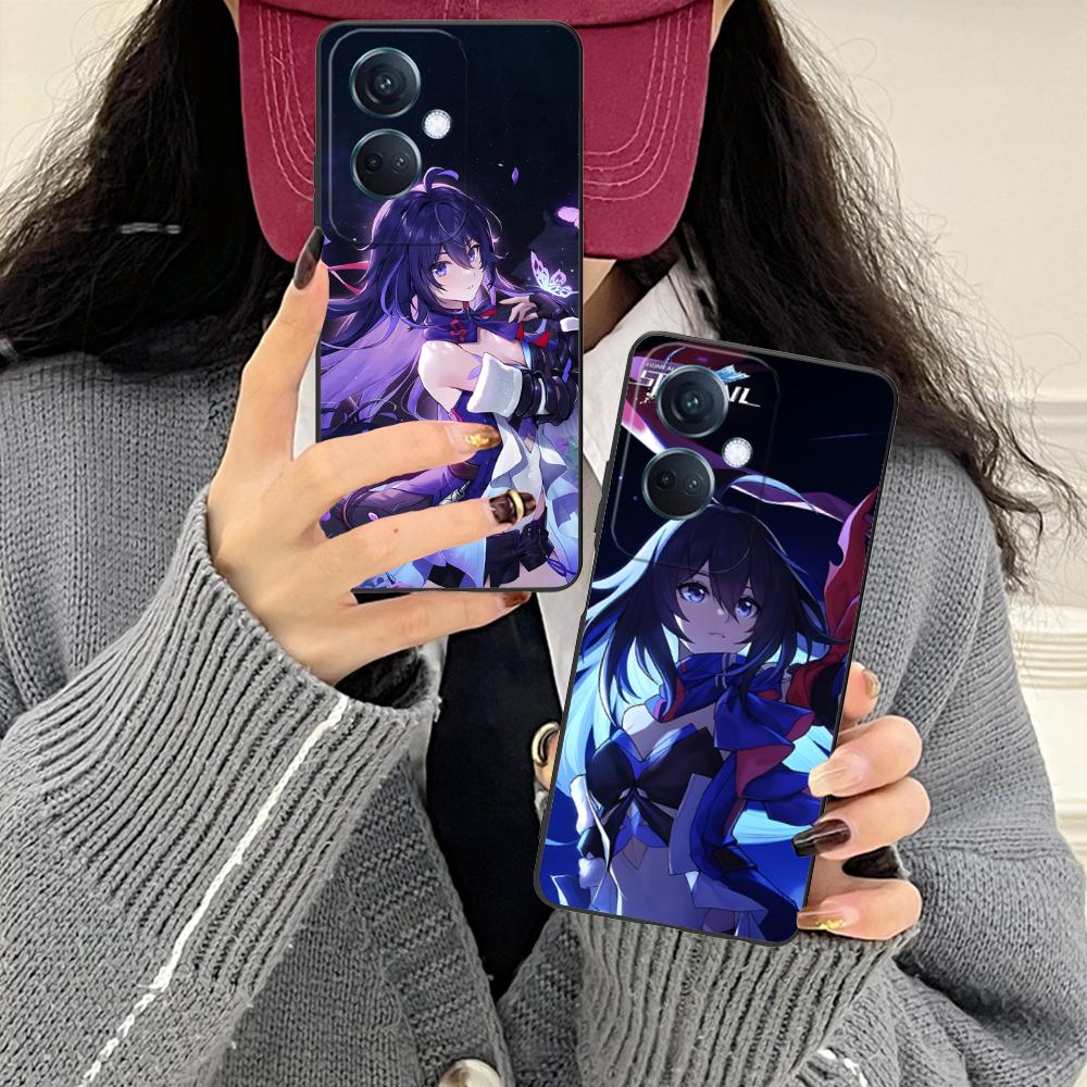 HSR Seele Matowe Etui TPU na Telefon Komórkowy do OPPO Find X9 X8 X7 X6 X5 X3 X2 Plus s Pro Ultra Lite Kolorowe Nadrukowane Pokrowce