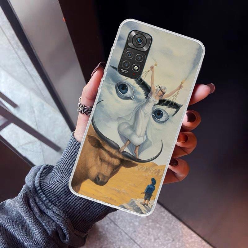Salvador Dali Kunst Handyhülle Für Xiaomi Redmi Note 15 14 14S 13 12S 12 Pro Plus 11S 11 10S 10 4G Hülle 11E 11T 5G Druck Fundas R