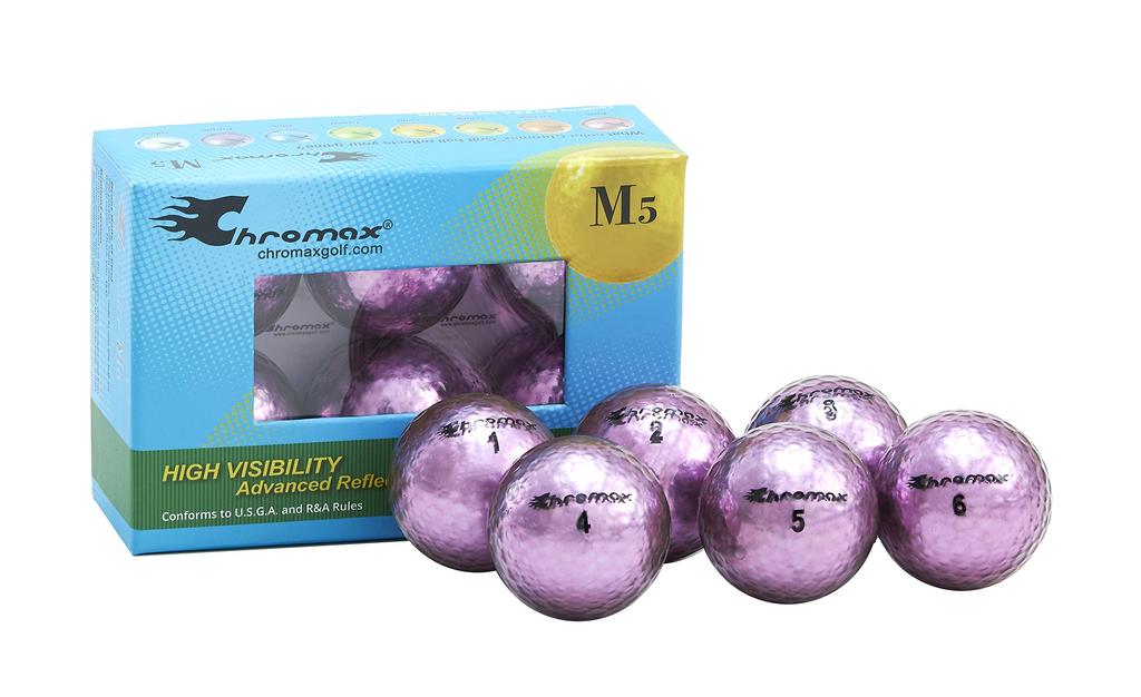 Chromax Metallic M5 Colored Golf Balls (6-Pack), Purple