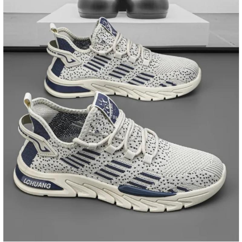 Men'S Summer Breathable New Men'S Casual Running Shoes Men'S Mesh Sports Shoes Men'S Flying Knitting Shoes M1207