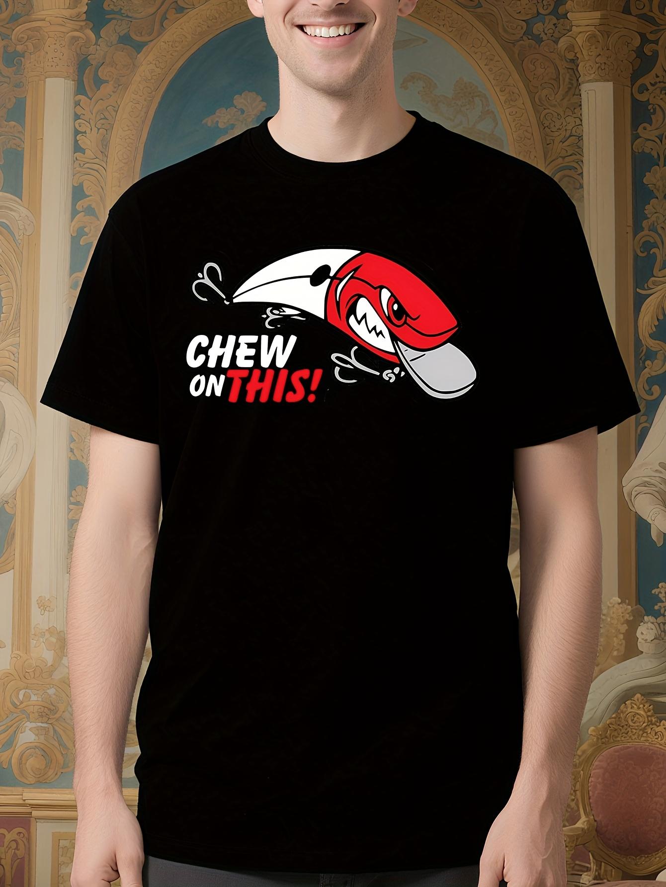 Funny Graphic Tshirt - Chew on This Aggressive Shark Desi... XL