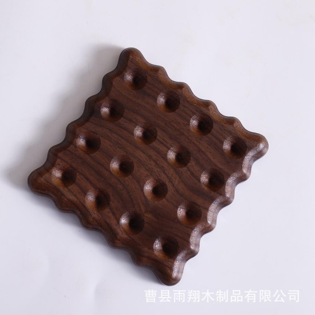 Creative Durable Biscuit Shape Wood Placemat Heat-Resistant Coffee Cup Coaster Friends Gifts Easy To Clean Table Decoration
