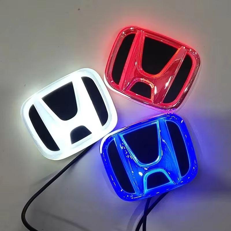 AAAKH1 9x7.5cm ABS Car LED Front Rear Emblem Badge Sticker for Honda Accord CRV Jazz Civic HRV City Odyssey Crosstour Light Accessories