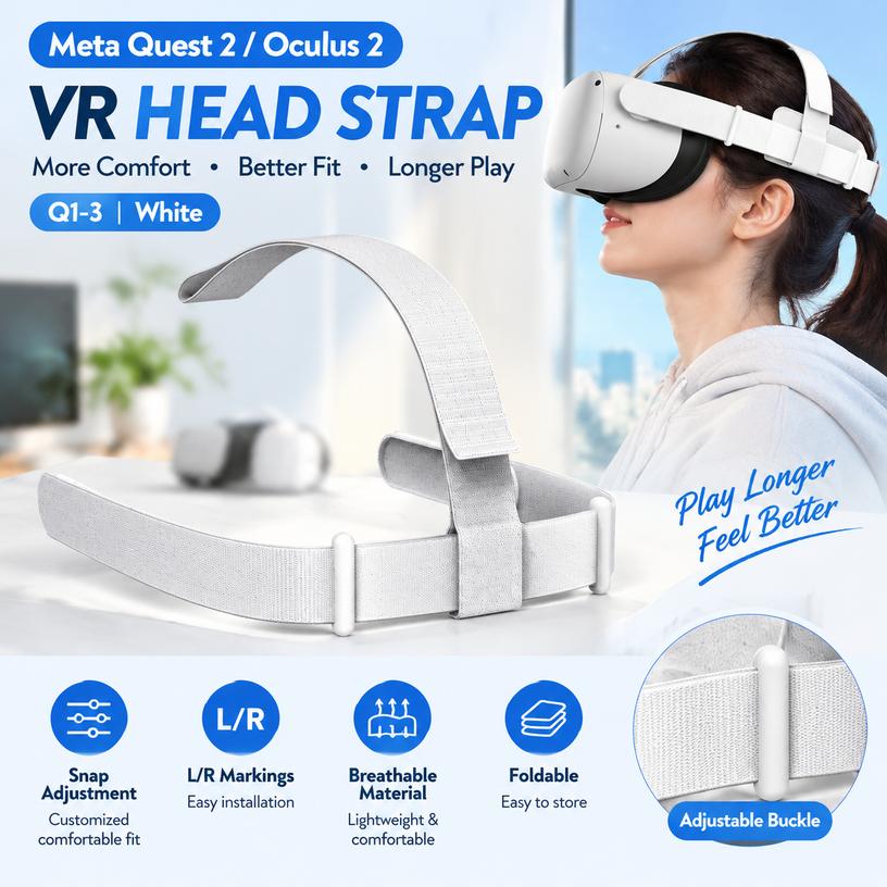 VR Head Strap for Meta Quest 2 / Oculus 2 (Q1-3)