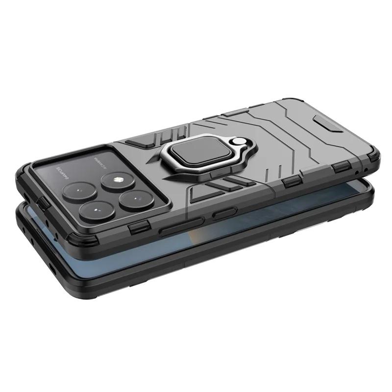 Magnetic Ring Kickstand Phone Case For Xiaomi 14T Pro Armor Bumper Shockproof Back Cover For Xiaomi mI 13T Pro 12T 11T Pro