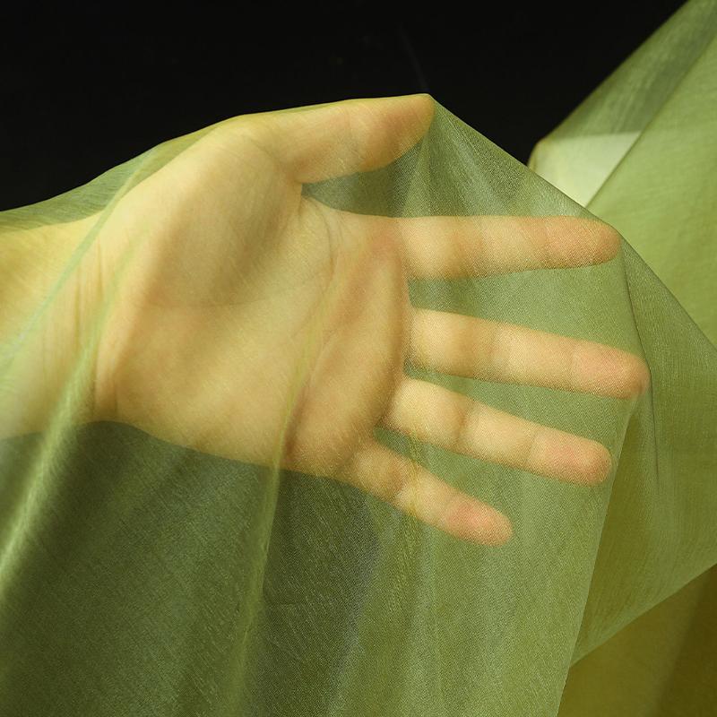 100*145cm Sheer Sparkling Chiffon Fabric Semi-transparent Soft Mesh Tulle Wedding Dress Background Diy Decor Designer Fabric