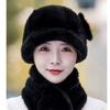 Mink Hat for Women Winter Middle-aged and Elderly Mothers Beret Fisherman Cap Fashionable Warm Headband Ear Protection Imitation Fur Hat