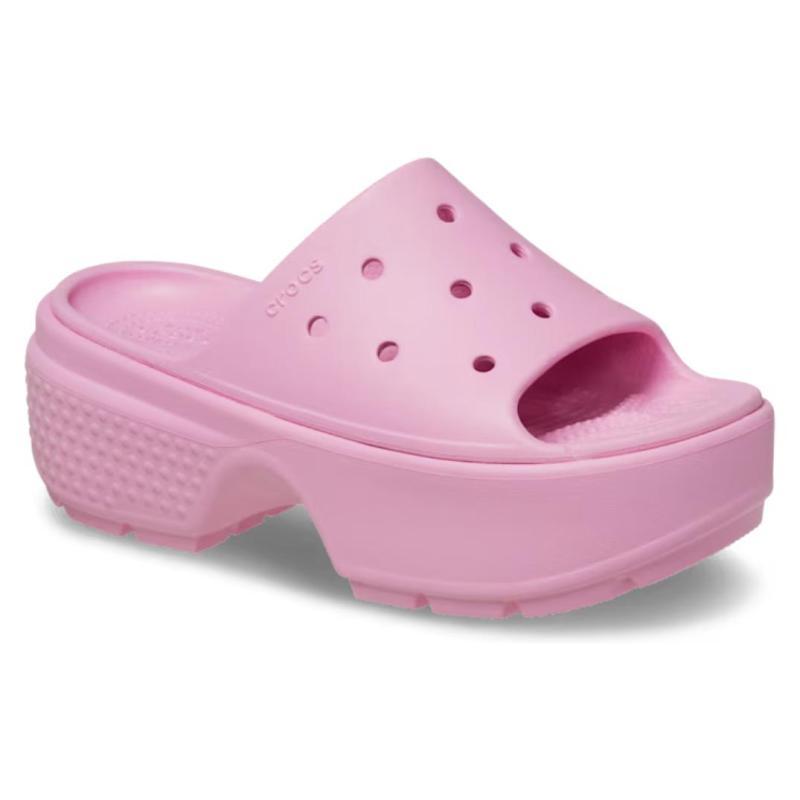 Crocs Breathable Heightened Platform Breathable Slippers Women's Pink