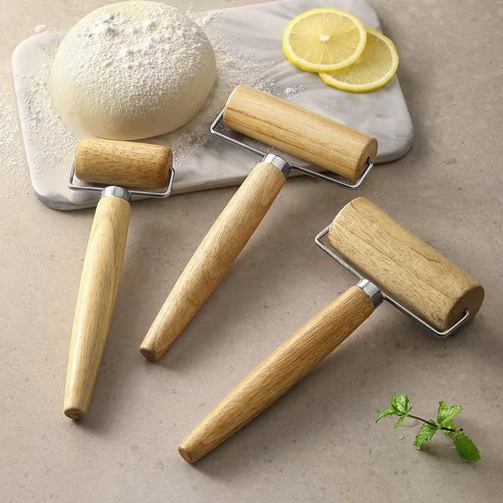 1 buc. Rola de lemn pentru aluat; acasă; lansetă de bambus cu vârf; lemn de fag antiaderent pentru copt