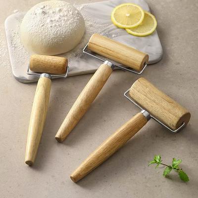 1PC Wooden Rolling Pin for Dough; Home Use; Pointed Noodle Rod; Non-stick Beech Wood for Baking