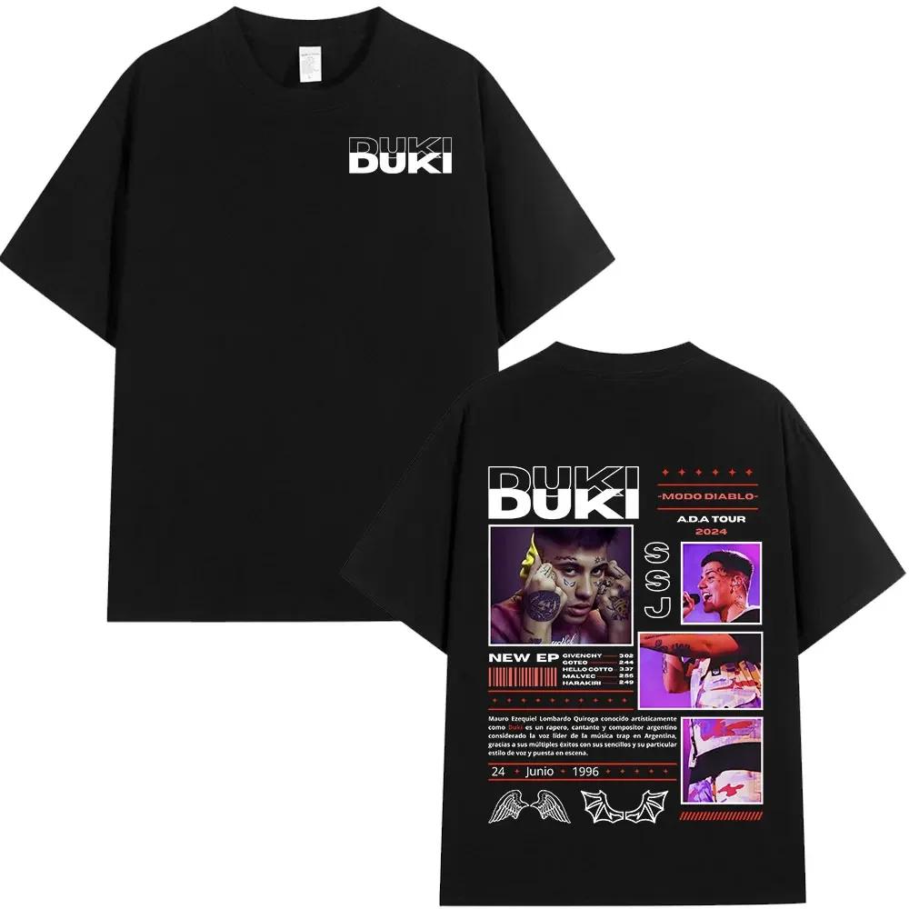 Rapper Duki ADA Tour Merch Tshirt Unisexs Unisex Clothing Cotton Cozy Oversized Tshirts Hip Hop Short Sleeve T Shirts Streetwear