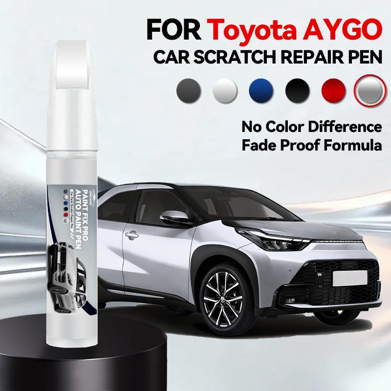 

Hot Car Dedicated For Toyota AYGO Paint Repair Pen Touch Up Scratch Remover DIY Auto Accessories Black White Silver Blue Red срібний