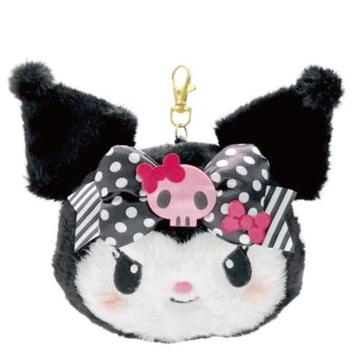 Nakajima Corporation Sanrio Characters Pink Black Party Face Pass Case Kuromi 205308-25 H14.5 X W18.5 X D6cm