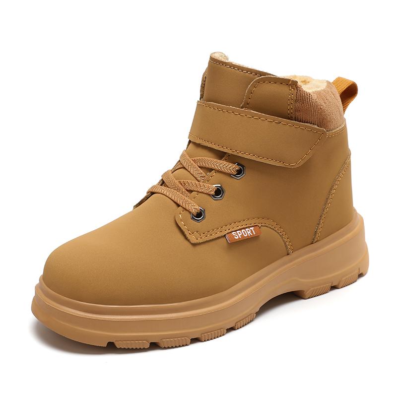 Kid s Winter Boots  Plus Velvet Plus Cotton Snow Boots Outdoor High Warm Girls Winter Boots  Kids Winter Boots 29 коричневый