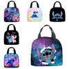 Portable Insulated Stitch Lunch Box With Durable Polyester Material Perfect For Kids And Students