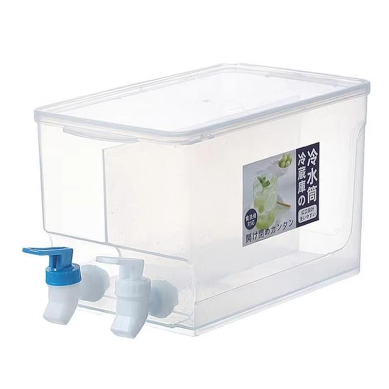 A25F-5.2L Large Capacity Water Fountain Milk Drink Beverage Dispenser Spill Proof Jug With Faucet In Refrigerator Fruit Juice