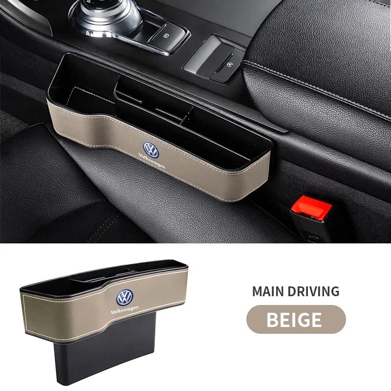 Car Crevice Storage Box Seat Gap Slit Seat Gap Slit Seat Organizer For Volkswagen CC R-Line T5 Golf T-ROC R Polo GTD Bora Arteon