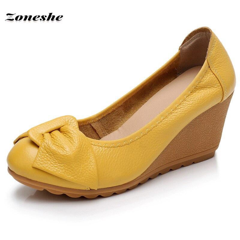 100% кожаная удобная женская обувь на высоком каблуке 40 жёлтый — фото 6