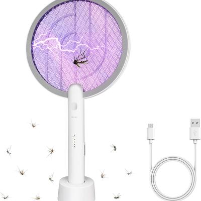 Electric Fly Swatter, Two-in-one Insect Killer, Fly and Mosquito Killer, USB Charging, Equipped with 1200mAh Battery
