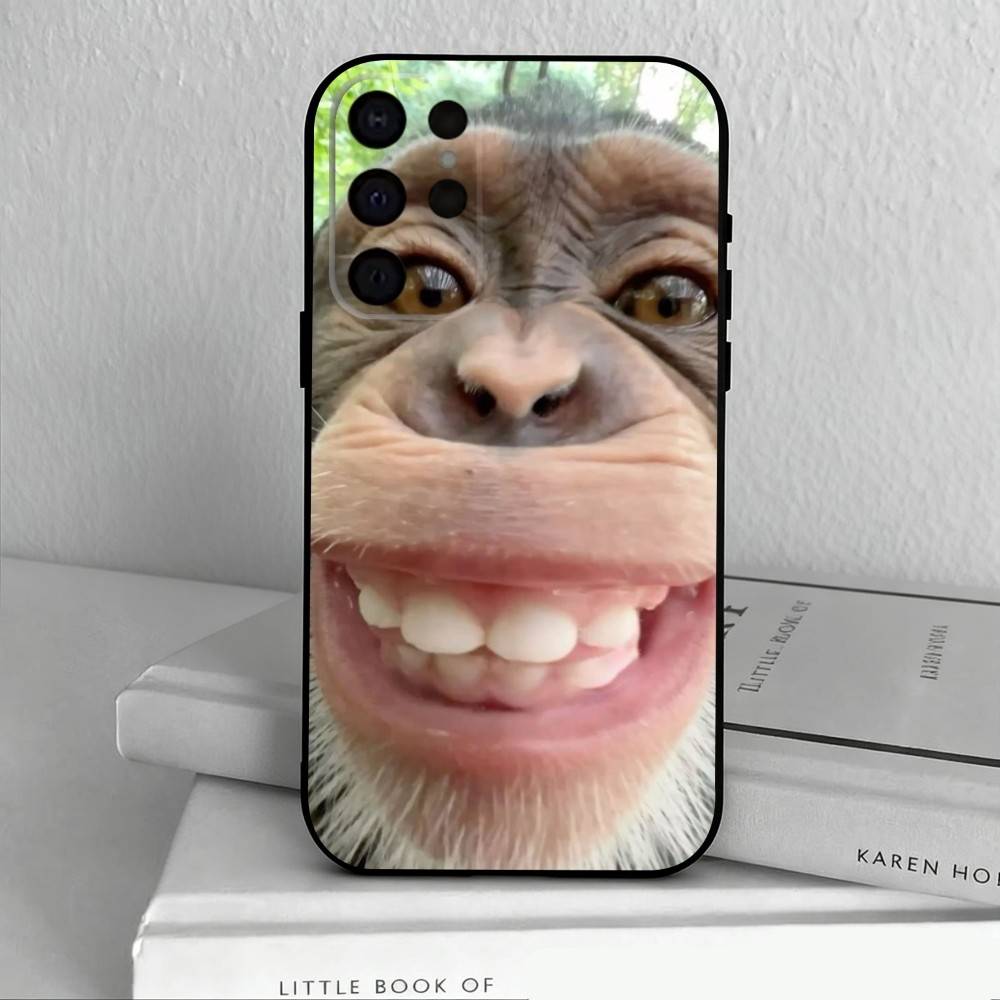 

Funny M-Monkey Memes Phone Case For Samsung S25,S24,S21,S22,S23,S30,Ultra,S20,Plus,Others Soft Black Cover Samsung S21Ultra